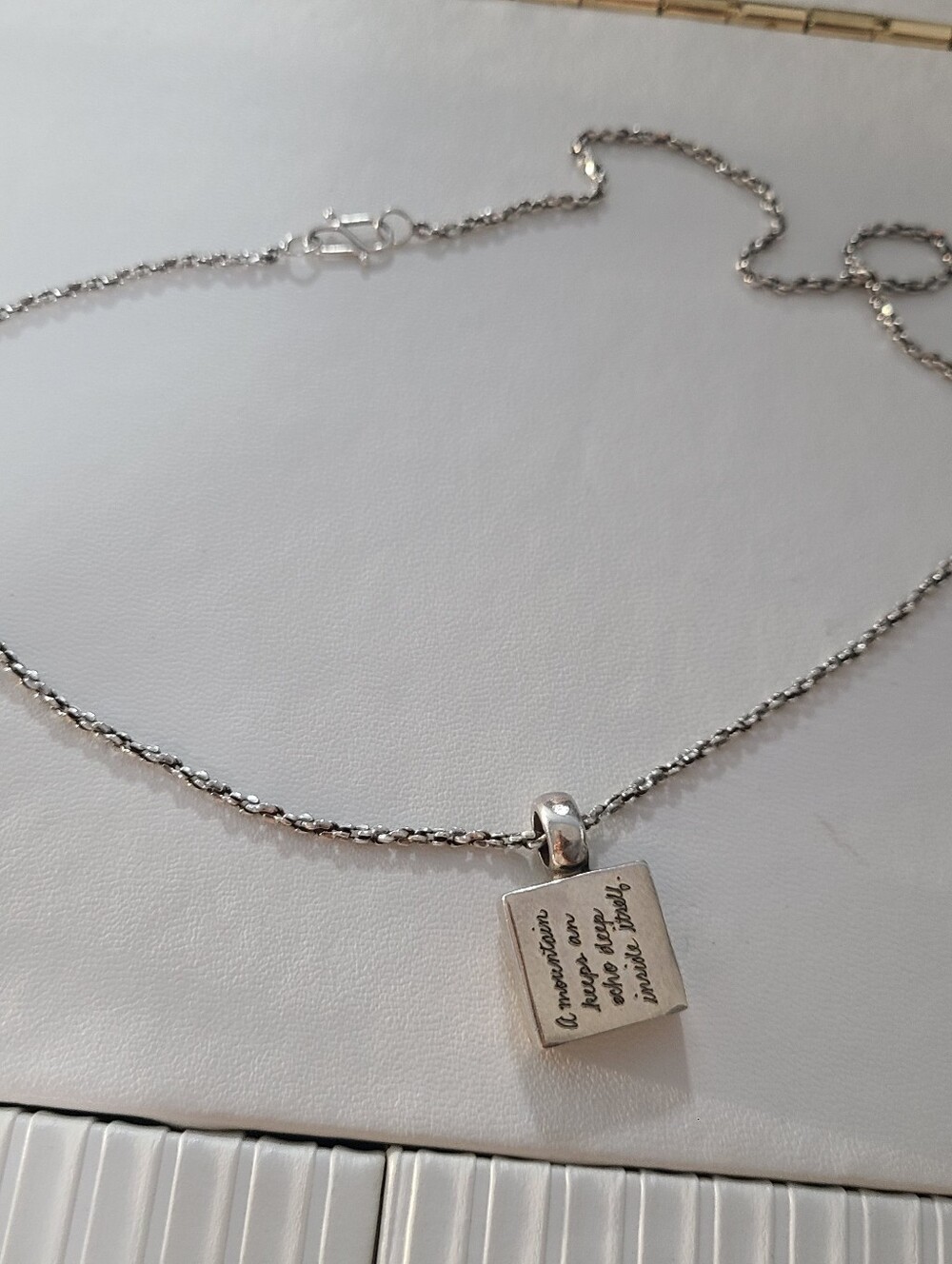 Signed Jeanine Payer Sterling Silver Necklace and Pendant
